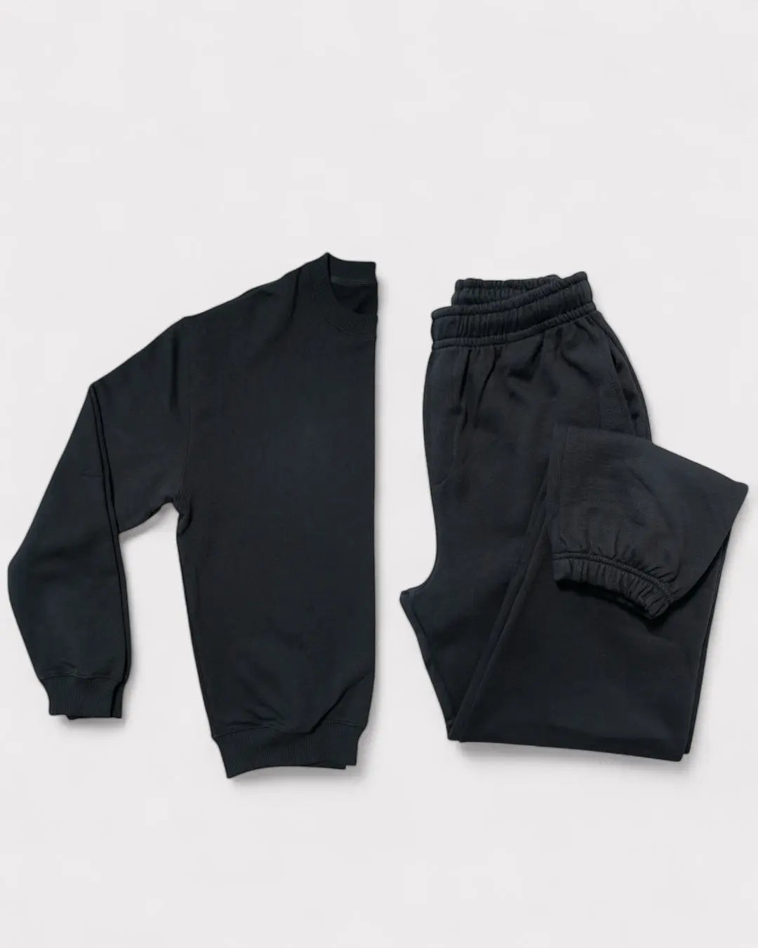 Basic Oversized Jogginganzug Schwarz